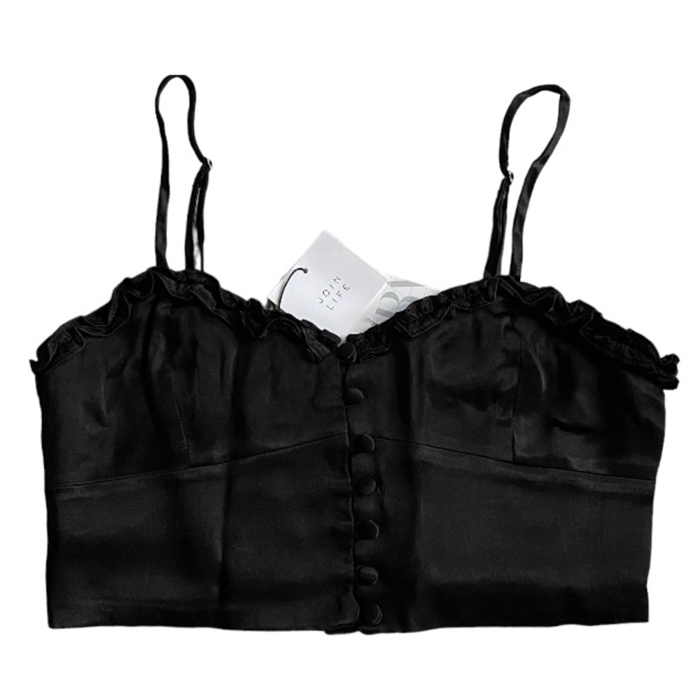 Zara Satin Effect Black Bustier Top - Picture 4 of 10